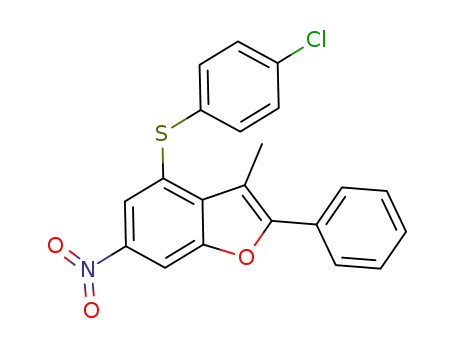 4-(4-chlorophenylthio)-3-methyl-6-nitro-2-phenylbenzo[b]furan
