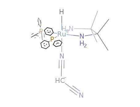 trans-RuH(NCCHCN)(2,3-diamino-2,3-dimethylbutane)(triphenylphosphine)2
