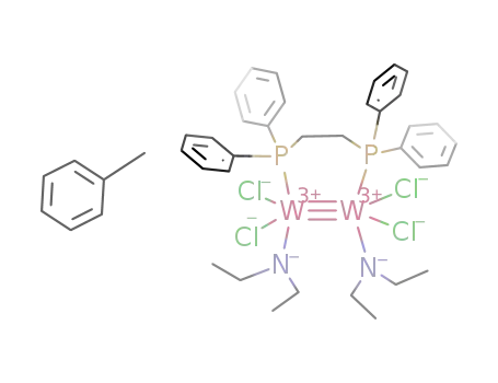 cis,trans-W<sub>2</sub>Cl<sub>4</sub>(NBu<sub>2</sub>)2(1,2-bis(phenylphosphino)ethane) * C<sub>7</sub>H<sub>8</sub>