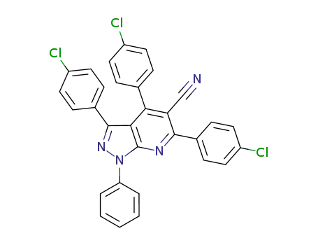 3,4,6-tri(4-chlorophenyl)-1-phenyl-1H-pyrazolo[3,4-b]pyridine-5-carbonitrile