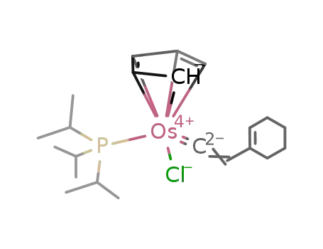 Os(η(5)-C5H5)Cl(=C=CHC=CH(CH2)3CH2)(PiPr3)