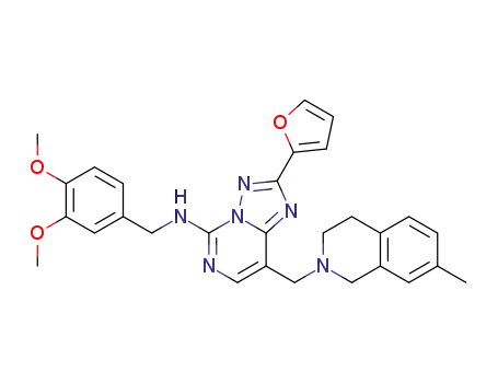 5-(3,4-Dimethoxybenzylamino)-2-(2-furyl)-8-(7-methyl-1,2,3,4-tetrahydroisoquinolin-2-ylmethyl)[1,2,4]triazolo[1,5-c]pyrimidine