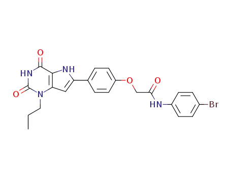 2-[4-(2,4-dioxo-1-propyl-2,3,4,5-tetrahydro-1H-pyrrolo[3,2-d]pyrimidin-6-yl)phenyloxy]-N-(4-bromophenyl)acetamide