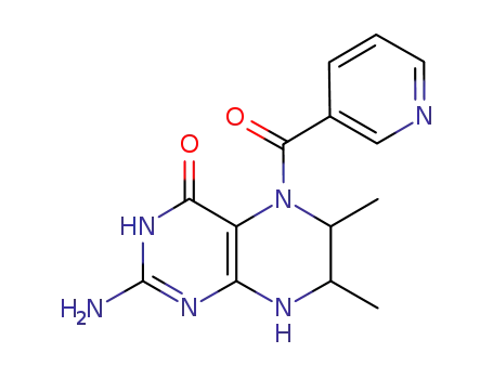 Molecular Structure of 172758-00-8 (2-amino-6,7-dimethyl-5-(3-pyridinylcarbonyl)-5,6,7,8-tetrahydro-4(3H)-pteridinone)
