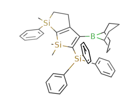 Molecular Structure of 1236226-38-2 (4-(9-borabicyclo[3.3.1]non-9-yl)-1,6,6-trimethyl-1-phenyl-5-(triphenylsilyl)-1H,2H,3H,6H-1,6-disilapentalene)