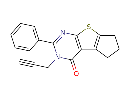 2-phenyl-3-prop-2-yn-1-yl-3,5,6,7-tetrahydro-4H-cyclopenta[4,5]thieno[2,3-d]pyrimidine-4-one