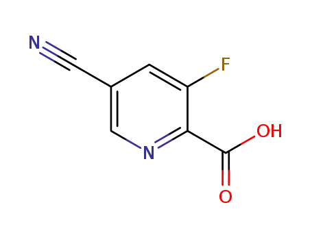 Molecular Structure of 1200498-46-9 (5-cyano-3-fluoropyridine-2-carboxylic acid)