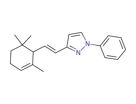 Molecular Structure of 1208251-69-7 (1-phenyl-3-[2-(2,6,6-trimethylcyclohex-2-en-1-yl)ethenyl]-1H-pyrazol)