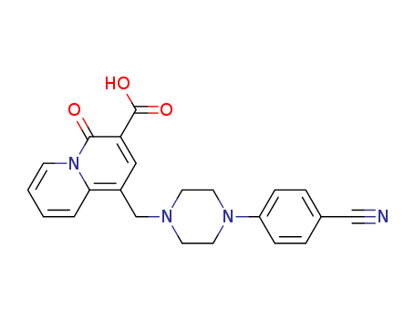 4H-Quinolizine-3-carboxylic acid, 1-[[4-(4-cyanophenyl)-1-piperazinyl]methyl]-4-oxo-