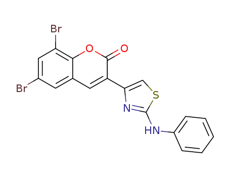 3-(2-anilino-1,3-thiazol-4-yl)-6,8-dibromo-2H-chromen-2-one
