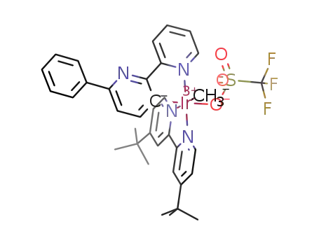 [Ir(OTf)(CH<sub>3</sub>)(C<sub>5</sub>H<sub>4</sub>NC<sub>5</sub>H<sub>2</sub>NPh)(4,4'-di-tert-butyl-2,2'-bipyridine)]