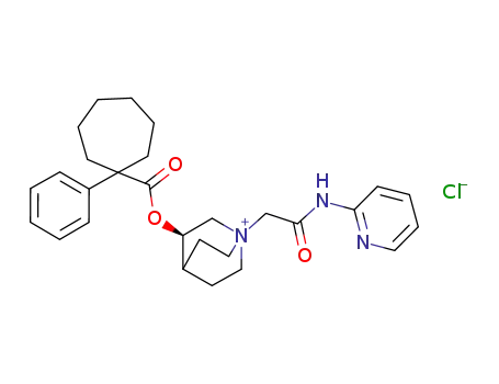 (R)-3-(1-Phenyl-cycloheptanecarbonyloxy)-1-(pyridin-2-ylcarbamoylmethyl)-1-azonia-bicyclo[2.2.2]octane chloride