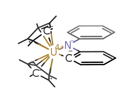 Molecular Structure of 1071156-95-0 ([(C5Me5)2U(η2(N,C)-(o-C6H4)NPh)])