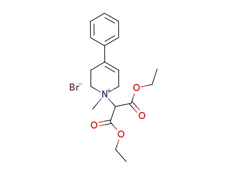 Molecular Structure of 1226911-45-0 (1-di(ethoxycarbonyl)methyl-1-methyl-4-phenyl-1,2,3,6-tetrahydropyridinium bromide)