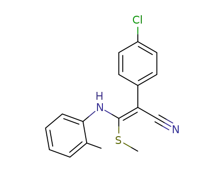 (Z)-2-(4-Chloro-phenyl)-3-methylsulfanyl-3-o-tolylamino-acrylonitrile