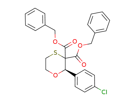 Molecular Structure of 1186296-21-8 (dibenzyl (2R)-2-(4-chlorophenyl)-1,4-oxathiane-3,3-dicarboxylate)