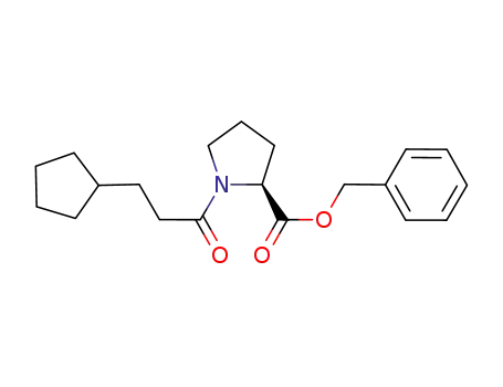 Molecular Structure of 1215172-50-1 ((S)-benzyl 1-(3-cyclopentylpropanoyl)pyrrolidine-2-carboxylate)