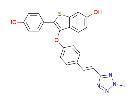 (E)-2-(4-hydroxyphenyl)-3-(4-(2-(2-methyl-2H-tetrazol-5-yl)vinyl)-phenoxy)benzo[b]thiophen-6-ol