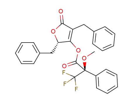 Molecular Structure of 1160714-50-0 ((S)-2,4-dibenzyl-5-oxo-2,5-dihydrofuran-3-yl (2S)-3,3,3-trifluoro-2-methoxy-2-phenylpropanoate)