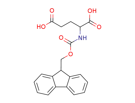 Molecular Structure of 136083-74-4 (2-(9H-fluoren-9-ylmethoxycarbonylamino)pentanedioic acid)