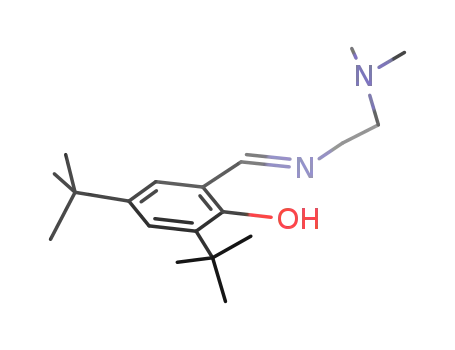 Molecular Structure of 894495-23-9 (Phenol,
2-[(E)-[[2-(dimethylamino)ethyl]imino]methyl]-4,6-bis(1,1-dimethylethyl)-)