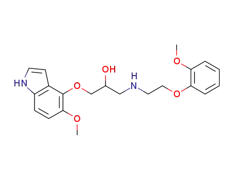 Molecular Structure of 1204700-45-7 ((2RS)-1-(5-methoxy-1H-indol-4-yloxy)-3-(2-(2-methoxyphenoxy)ethylamino)propan-2-ol)
