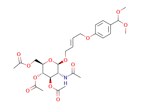(E)-4-(4-dimethoxymethylphenoxy)but-2-enyl 2-acetamido-3,4,6-tri-O-acetyl-2-deoxy-β-D-glucopyranoside
