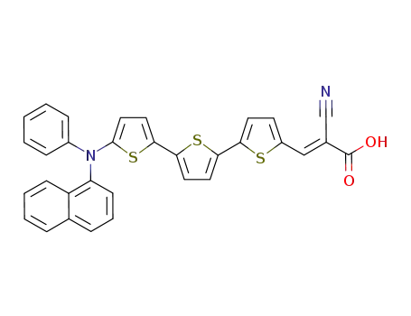 (E)-2-cyano-3-(5'-(5''-(5'''-(1-naphthyl(phenyl)amino)thiophen-2'''-yl)thiophen-2''-yl)thiophen-2'-yl)acrylic acid