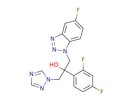 Molecular Structure of 1228885-18-4 (2-(2,4-difluorophenyl)-1-(5-fluoro-1H-benzo[d][1,2,3]-triazol-1-yl)-3-(1H-1,2,4-triazol-1-yl)propan-2-ol)