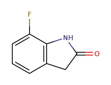 Molecular Structure of 71294-03-6 (2H-Indol-2-one,7-fluoro-1,3-dihydro-)