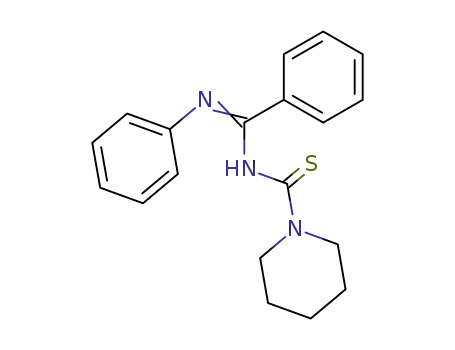 Molecular Structure of 64002-82-0 (1-Piperidinecarbothioamide, N-[phenyl(phenylimino)methyl]-)