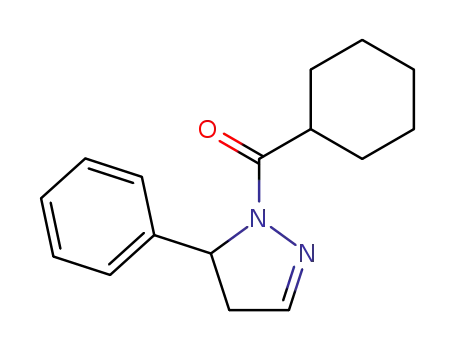 Molecular Structure of 121306-83-0 (1-Cyclohexylcarbonyl-5-phenyl-2-pyrazoline)