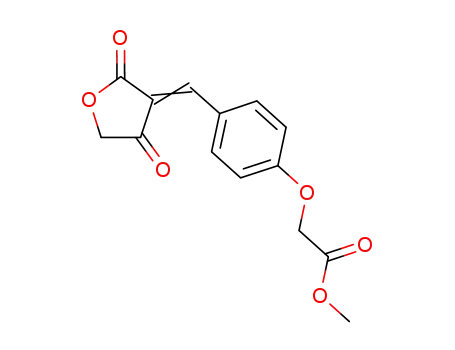 Molecular Structure of 1123756-74-0 ((E,Z)-methyl 2-{4-[(2,4-dioxodihydrofuran-3(2H)-ylidene)methyl]phenoxy}acetate)