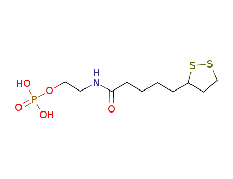 Molecular Structure of 1085381-76-5 (2-(5-(1,2-dithiolan-3-yl)pentanamido)ethyl dihydrogen phosphate)