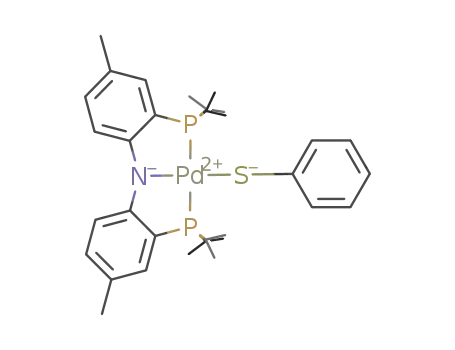 C<sub>6</sub>H<sub>5</sub>SPd(((CH<sub>3</sub>)2CH)2PC<sub>6</sub>H<sub>3</sub>(CH<sub>3</sub>))2N