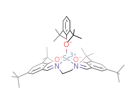 Molecular Structure of 1131005-40-7 ((N,N'-bis(3,5-bis(tert-butyl)-2-oxy-benzylidene)-1,2-ethanediamine)(2,6-bis(tert-butyl)phenolato)scandium(III))