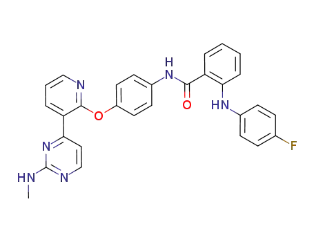 2-(4-fluorophenylamino)-N-(4-(3-(2-methylaminopyrimidin-4-yl)pyridin-2-yloxy)phenyl)benzamide