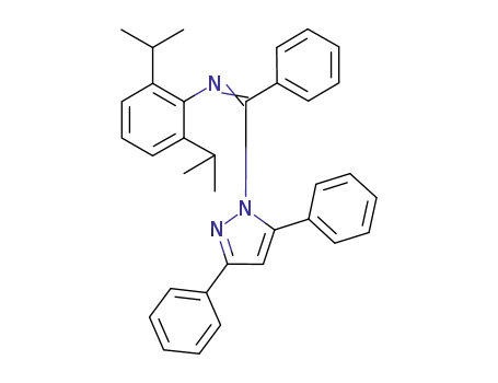 Molecular Structure of 1228345-08-1 (2-(C<sub>3</sub>HN<sub>2</sub>Ph<sub>2</sub>-3,5)C(Ph)N(C<sub>6</sub>H<sub>3</sub>-iPr<sub>2</sub>-2,6))