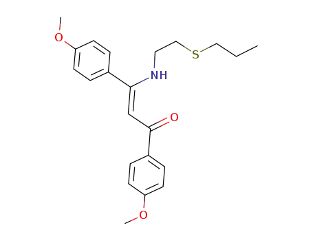 (Z)-1,3-bis(4-methoxyphenyl)-3-(2-(propylthio)ethylamino)prop-2-en-1-one