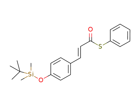 S-phenyl (E)-3-(4-(tert-butyldimethylsilyloxy)phenyl)prop-2-enethioate