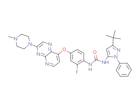 1-(3-tert-butyl-1-phenyl-1H-pyrazol-5-yl)-3-(2-fluoro-4-(3-(4-methylpiperazin-1-yl)pyrido[2,3-b]pyrazin-8-yloxy)phenyl)urea
