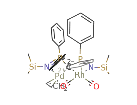 Rh(CO)2((CH<sub>3</sub>)3SiNP(C<sub>6</sub>H<sub>5</sub>)2CP(C<sub>6</sub>H<sub>5</sub>)2N(Si(CH<sub>3</sub>)3))Pd(C<sub>3</sub>H<sub>5</sub>)