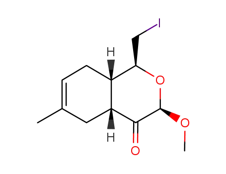 (1S,6R,8R,10S)-10-iodomethyl-4-methyl-8-methoxy-9-oxabicyclo[4.4.0]dec-2-en-7-one