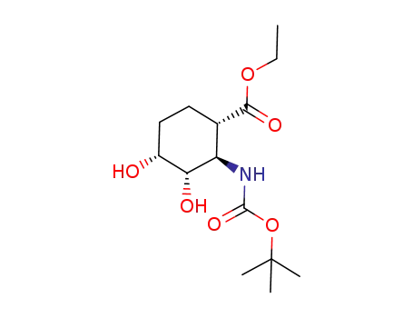 ethyl (1S,2R,3S,4R)-2-tert-butoxycarbonylamino-3,4-dihydroxycyclohexanecarboxylate