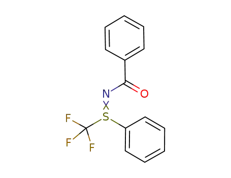 Molecular Structure of 1178899-33-6 (N-benzoyl-S-phenyl-S-(trifluoromethyl)sulfilimine)