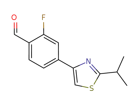 2-fluoro-4-(2-isopropylthiazol-4-yl)benzaldehyde