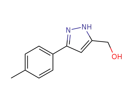 Molecular Structure of 724743-26-4 ((5-(p-Tolyl)-1H-pyrazol-3-yl)Methanol)