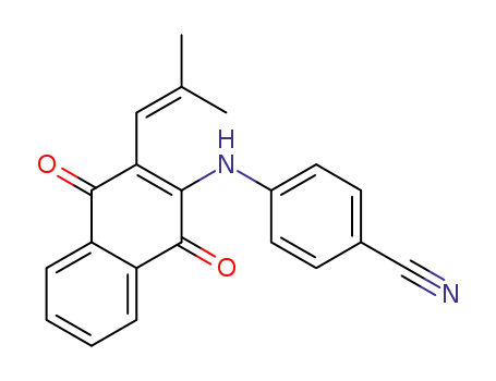 2-(4-cyano-phenyl)amino-3-(2-methylpropenyl)-1,4-naphthoquinone