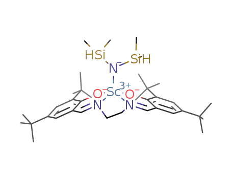 Molecular Structure of 882070-98-6 ((salen(tBu,tBu)Sc(N(SiHMe<sub>2</sub>)2))