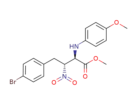 (2R,3R)-methyl 4-(4-bromophenyl)-2-(4-methoxyphenylamino)-3-nitrobutanoate